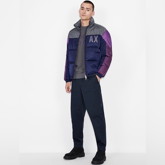 Armani Exchange IRIDESCENT LOGO CREW NECK SWEATSHIRT - Picture 5 of 9